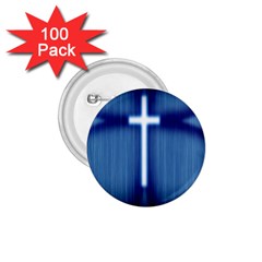 Blue Cross Christian 1 75  Buttons (100 Pack)  by Mariart