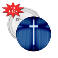 Blue Cross Christian 2.25  Buttons (10 pack) 