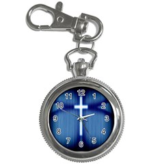 Blue Cross Christian Key Chain Watches by Mariart