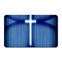 Blue Cross Christian Magnet (rectangular) by Mariart