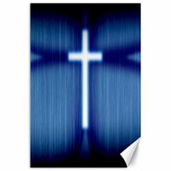 Blue Cross Christian Canvas 24  x 36 