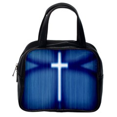 Blue Cross Christian Classic Handbags (one Side) by Mariart