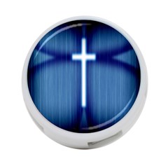 Blue Cross Christian 4-port Usb Hub (two Sides)  by Mariart