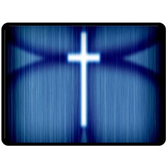 Blue Cross Christian Fleece Blanket (large) 