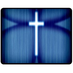 Blue Cross Christian Fleece Blanket (Medium) 