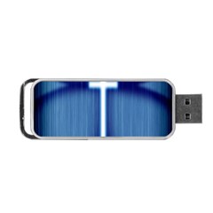 Blue Cross Christian Portable USB Flash (One Side)