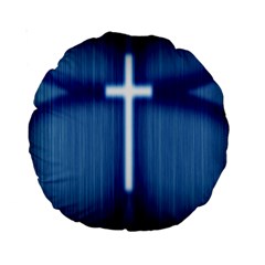 Blue Cross Christian Standard 15  Premium Round Cushions