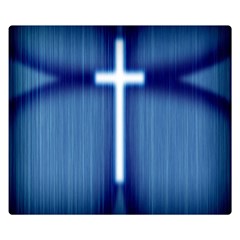 Blue Cross Christian Double Sided Flano Blanket (Small) 