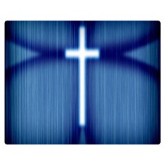 Blue Cross Christian Double Sided Flano Blanket (Medium) 