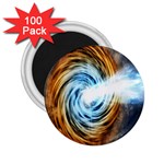 A Blazar Jet In The Middle Galaxy Appear Especially Bright 2.25  Magnets (100 pack)  Front