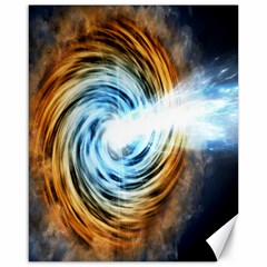 A Blazar Jet In The Middle Galaxy Appear Especially Bright Canvas 16  X 20   by Mariart