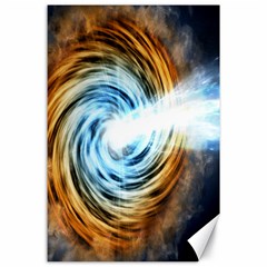 A Blazar Jet In The Middle Galaxy Appear Especially Bright Canvas 24  X 36  by Mariart