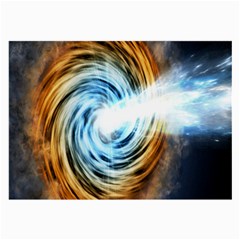 A Blazar Jet In The Middle Galaxy Appear Especially Bright Large Glasses Cloth (2-side) by Mariart