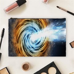 A Blazar Jet In The Middle Galaxy Appear Especially Bright Cosmetic Bag (large)  by Mariart