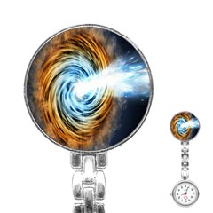 A Blazar Jet In The Middle Galaxy Appear Especially Bright Stainless Steel Nurses Watch by Mariart