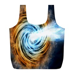 A Blazar Jet In The Middle Galaxy Appear Especially Bright Full Print Recycle Bags (l)  by Mariart