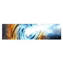 A Blazar Jet In The Middle Galaxy Appear Especially Bright Satin Scarf (oblong) by Mariart