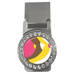 Breast Pink Brown Yellow White Rainbow Money Clips (cz) 