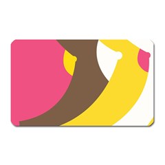 Breast Pink Brown Yellow White Rainbow Magnet (rectangular) by Mariart