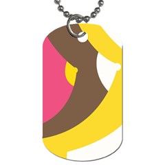 Breast Pink Brown Yellow White Rainbow Dog Tag (one Side)