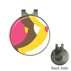 Breast Pink Brown Yellow White Rainbow Hat Clips With Golf Markers