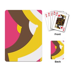 Breast Pink Brown Yellow White Rainbow Playing Card by Mariart