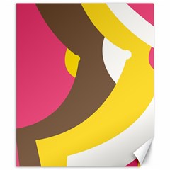 Breast Pink Brown Yellow White Rainbow Canvas 8  X 10 