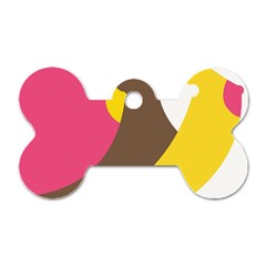 Breast Pink Brown Yellow White Rainbow Dog Tag Bone (one Side)