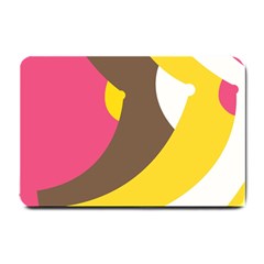 Breast Pink Brown Yellow White Rainbow Small Doormat  by Mariart