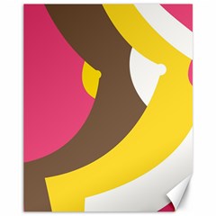 Breast Pink Brown Yellow White Rainbow Canvas 11  X 14   by Mariart