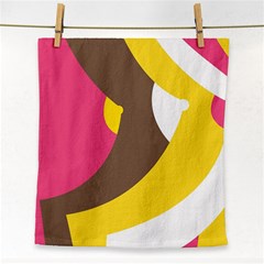 Breast Pink Brown Yellow White Rainbow Face Towel