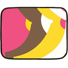 Breast Pink Brown Yellow White Rainbow Fleece Blanket (mini)