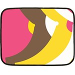 Breast Pink Brown Yellow White Rainbow Double Sided Fleece Blanket (Mini)  35 x27  Blanket Back