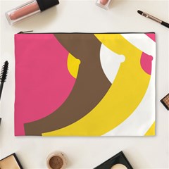 Breast Pink Brown Yellow White Rainbow Cosmetic Bag (xl)