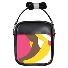 Breast Pink Brown Yellow White Rainbow Girls Sling Bags by Mariart