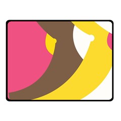 Breast Pink Brown Yellow White Rainbow Fleece Blanket (small)