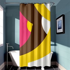 Breast Pink Brown Yellow White Rainbow Shower Curtain 36  X 72  (stall) 