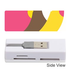 Breast Pink Brown Yellow White Rainbow Memory Card Reader (stick)  by Mariart