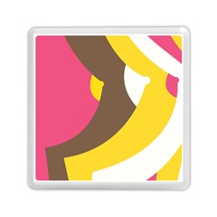 Breast Pink Brown Yellow White Rainbow Memory Card Reader (square)  by Mariart