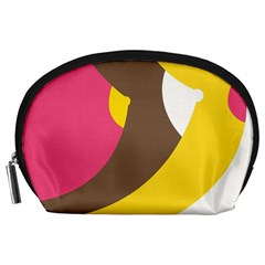 Breast Pink Brown Yellow White Rainbow Accessory Pouches (large)  by Mariart