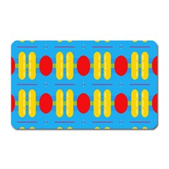 Ovals And Stripes Pattern                            Magnet (rectangular) by LalyLauraFLM