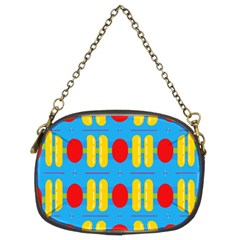 Ovals And Stripes Pattern                       Chain Purse (two Sides) by LalyLauraFLM