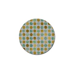 Green And Golden Dots Pattern                            Golf Ball Marker (4 Pack) by LalyLauraFLM