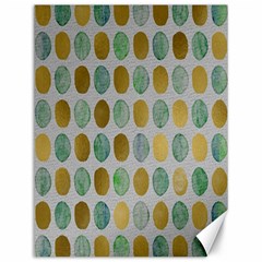 Green And Golden Dots Pattern                            Canvas 12  X 16  by LalyLauraFLM