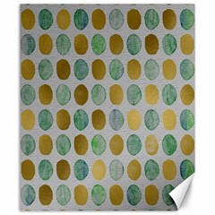 Green And Golden Dots Pattern                            Canvas 20  X 24  by LalyLauraFLM