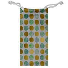 Green And Golden Dots Pattern                            Jewelry Bag