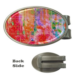 Colorful Watercolors Pattern                            Money Clip (oval) by LalyLauraFLM