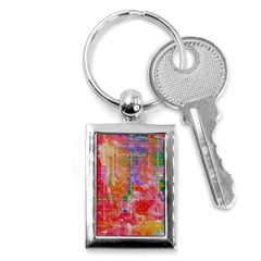 Colorful Watercolors Pattern                            Key Chain (rectangle) by LalyLauraFLM