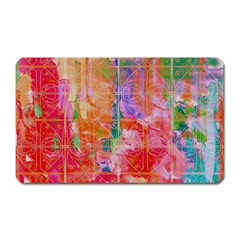 Colorful Watercolors Pattern                            Magnet (rectangular) by LalyLauraFLM