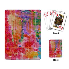 Colorful Watercolors Pattern                            Playing Cards Single Design by LalyLauraFLM